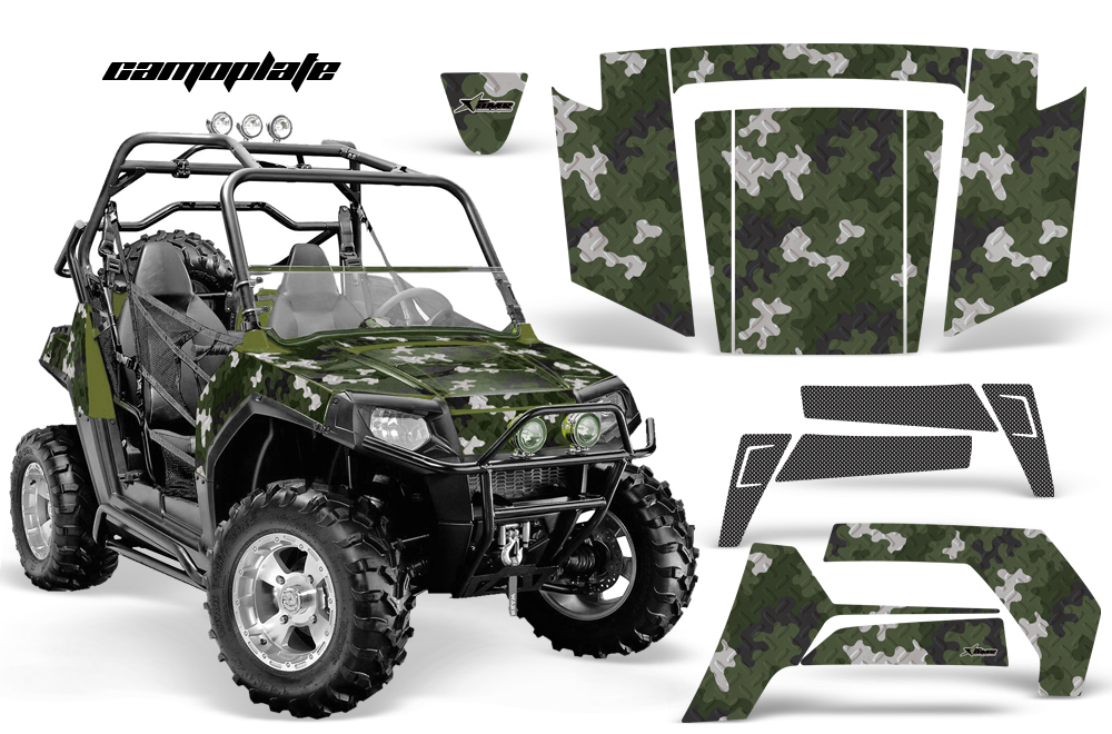 Polaris RZR 800 ARMY GREEN Camoplate